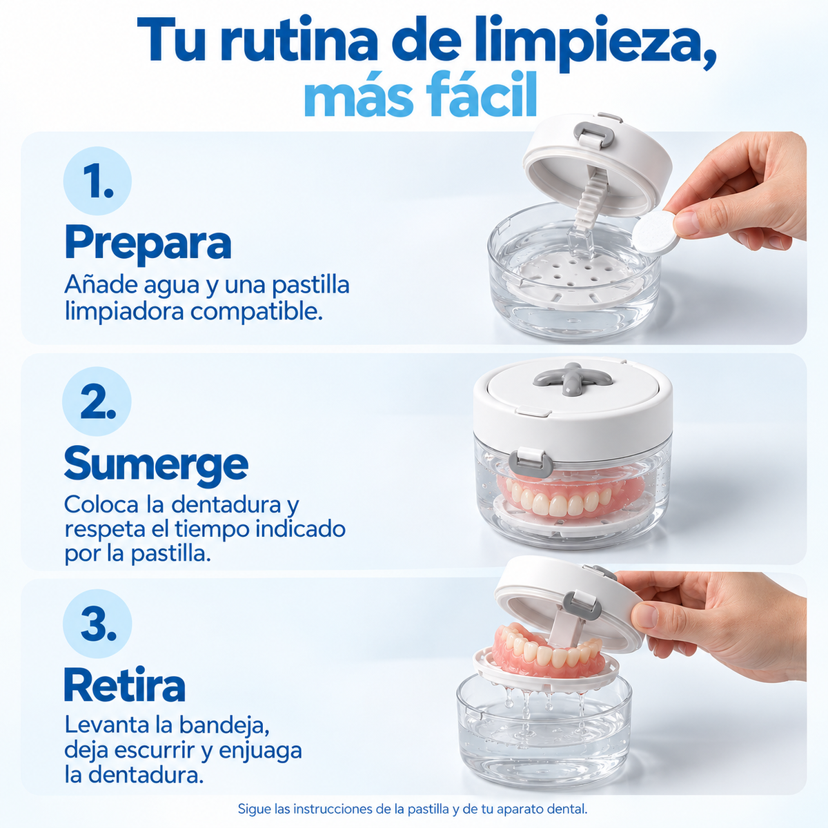 Limpiador de Dentaduras y Alineadores DentiCare©